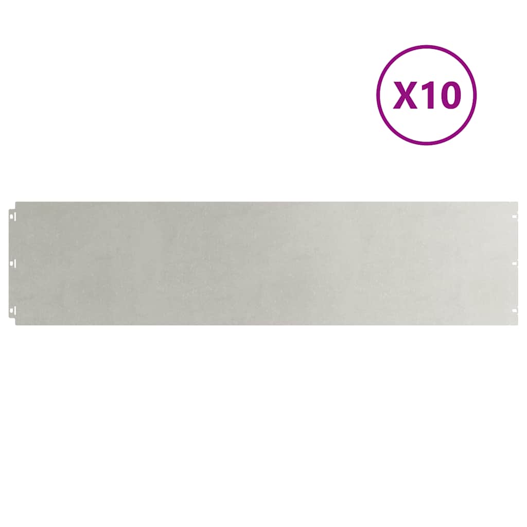plænekanter 10 stk. 25x103 cm rustfrit stål