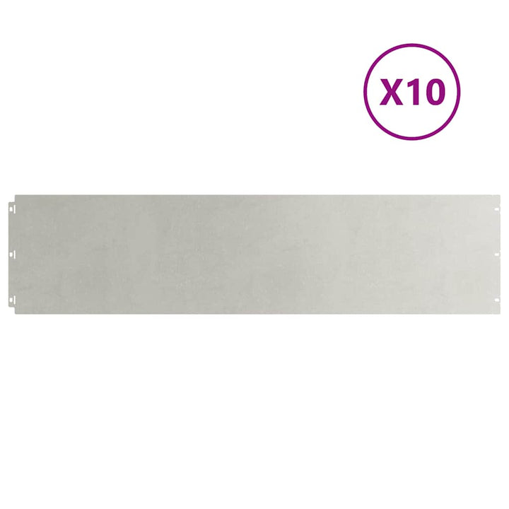 plænekanter 10 stk. 25x103 cm rustfrit stål