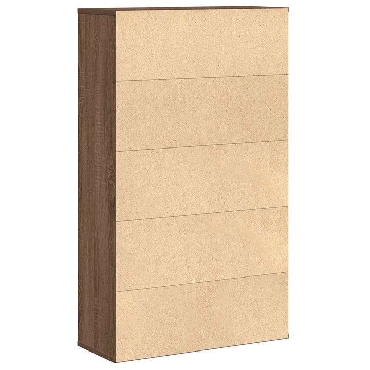 bogreol 60x24x101,5 cm konstrueret træ brun egetræsfarve