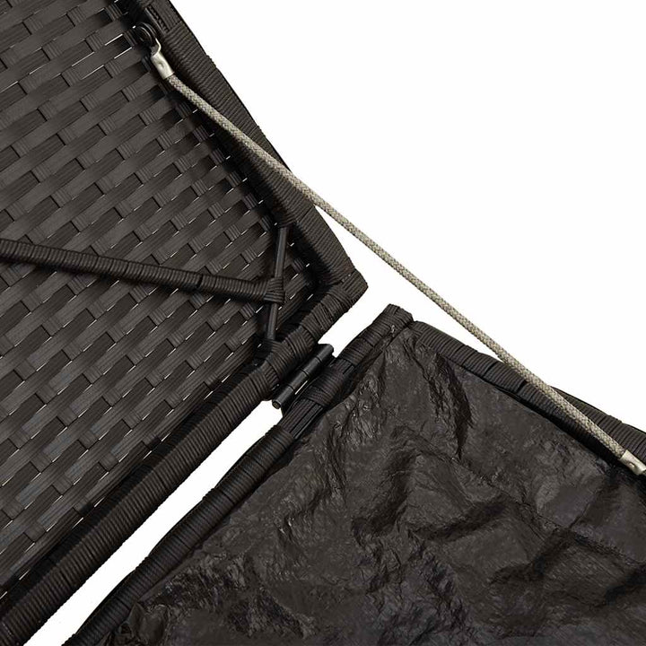 havestole med hynder 2 stk. 40x40x43 cm polyrattan sort