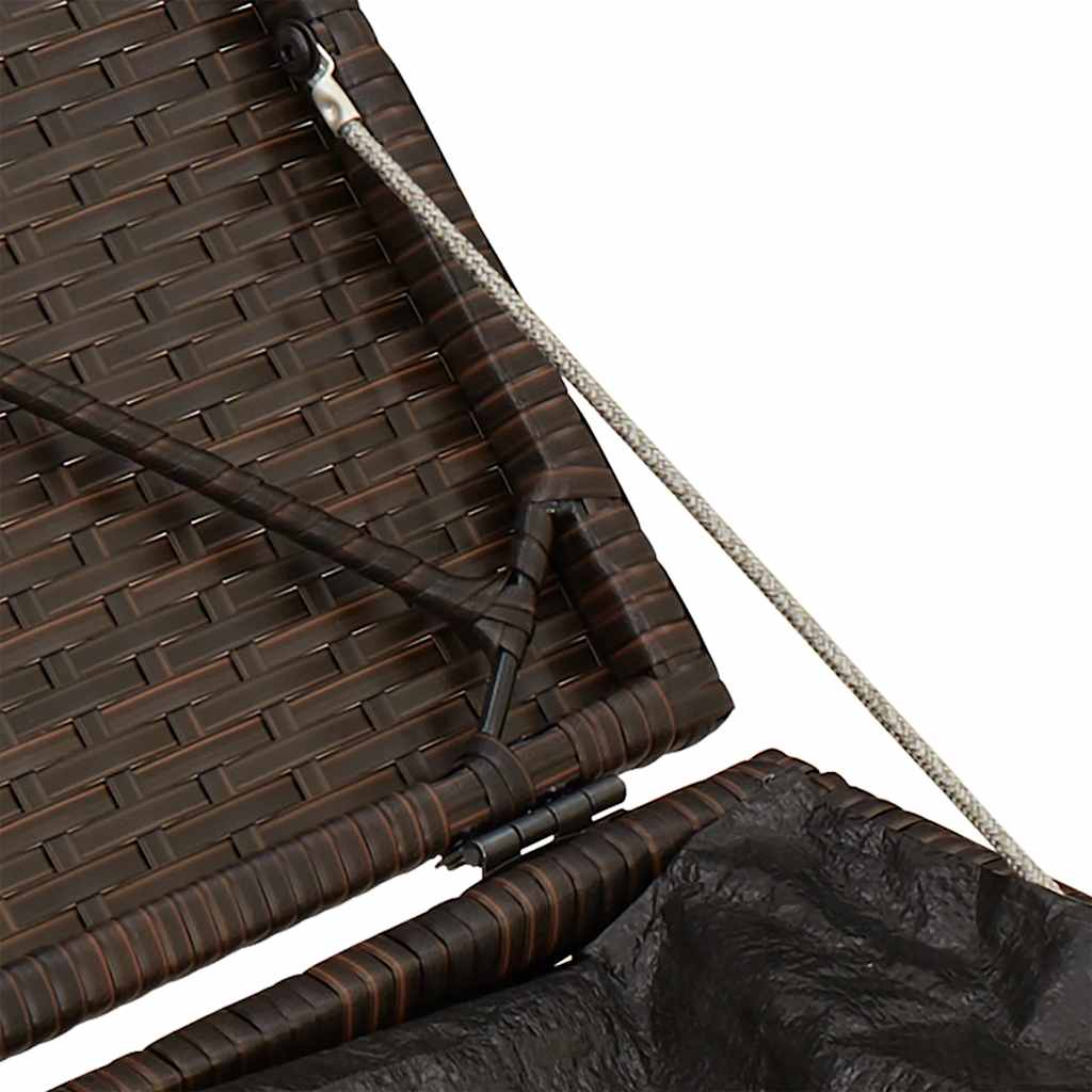 havestole med hynder 2 stk. 40x40x43 cm polyrattan brun
