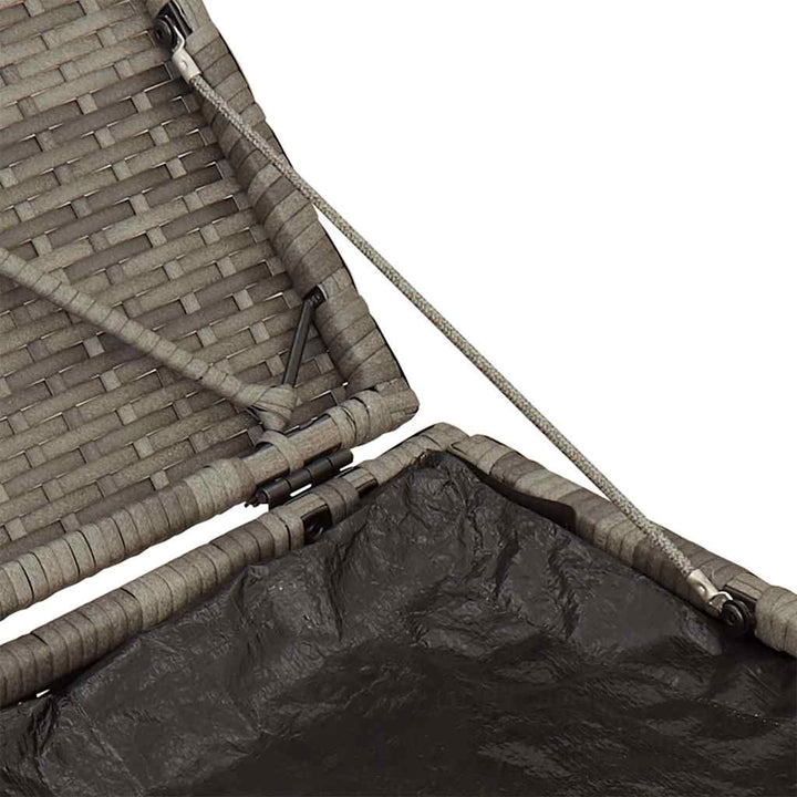 havestole med hynder 2 stk. 40x40x43 cm polyrattan grå