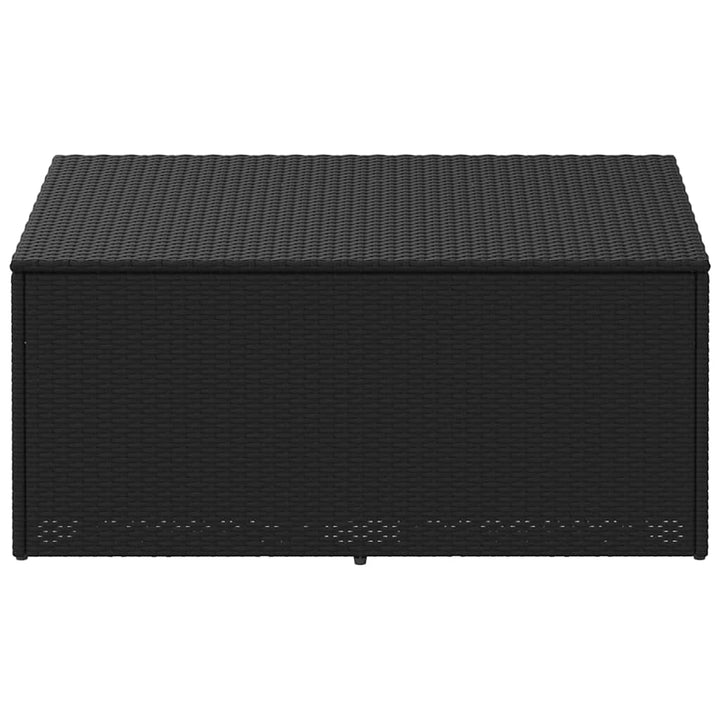 opbevaringskasse til haven sort 110x50x58 cm polyrattan