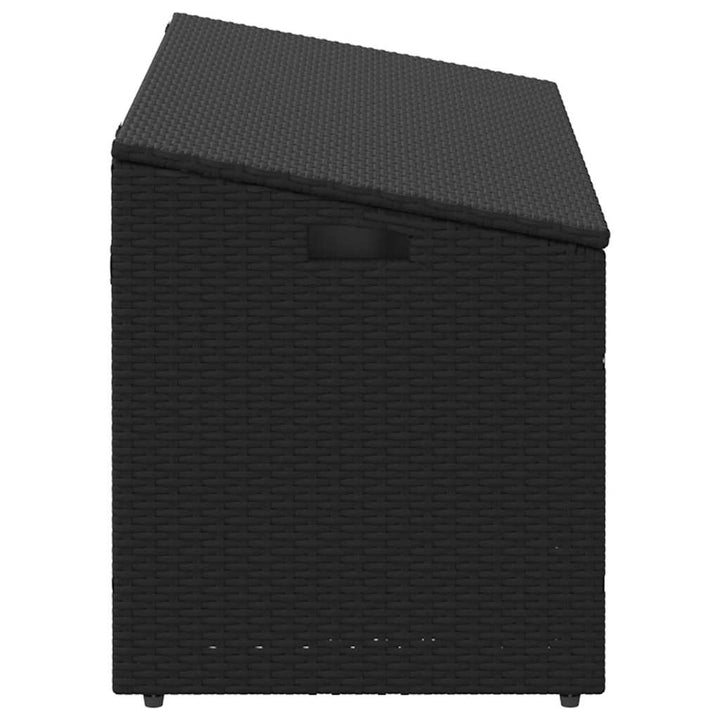 opbevaringskasse til haven sort 110x50x58 cm polyrattan