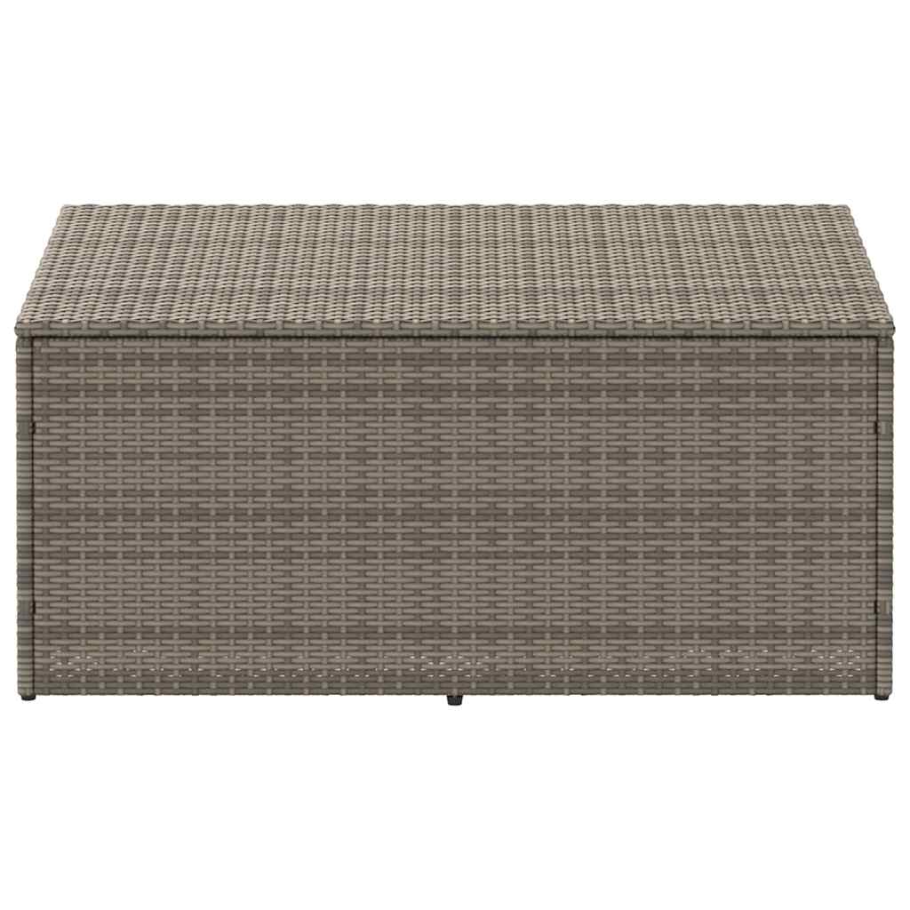 opbevaringskasse til haven grå 110x50x58 cm polyrattan