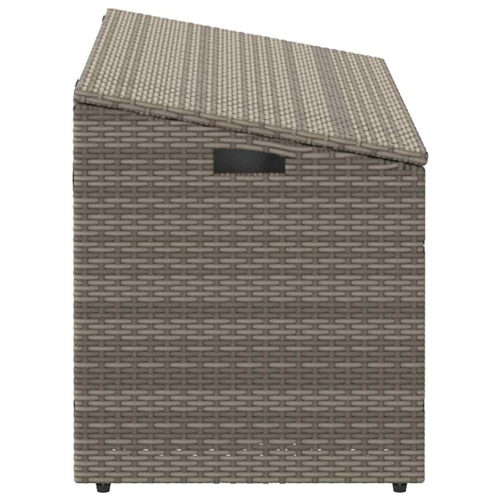 opbevaringskasse til haven grå 110x50x58 cm polyrattan