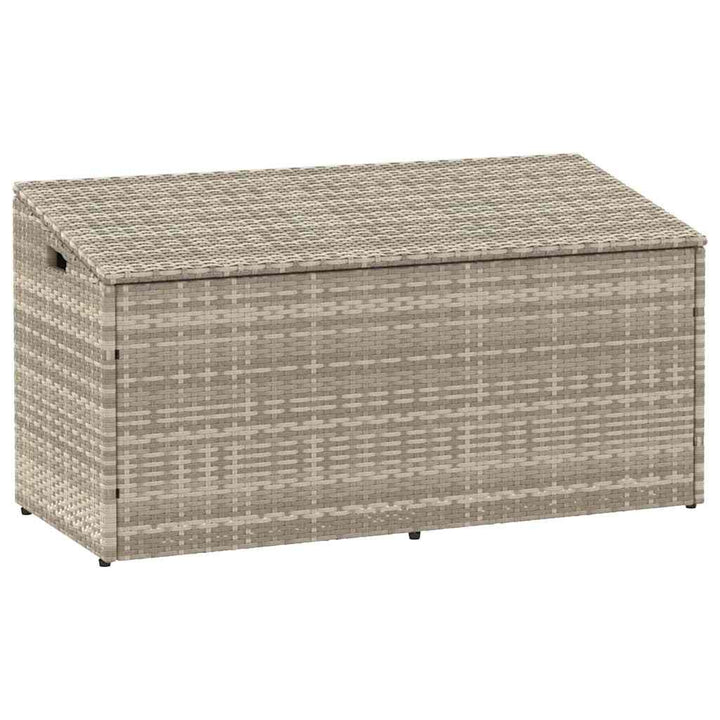 opbevaringskasse til haven 110x50x58 cm polyrattan lysegrå