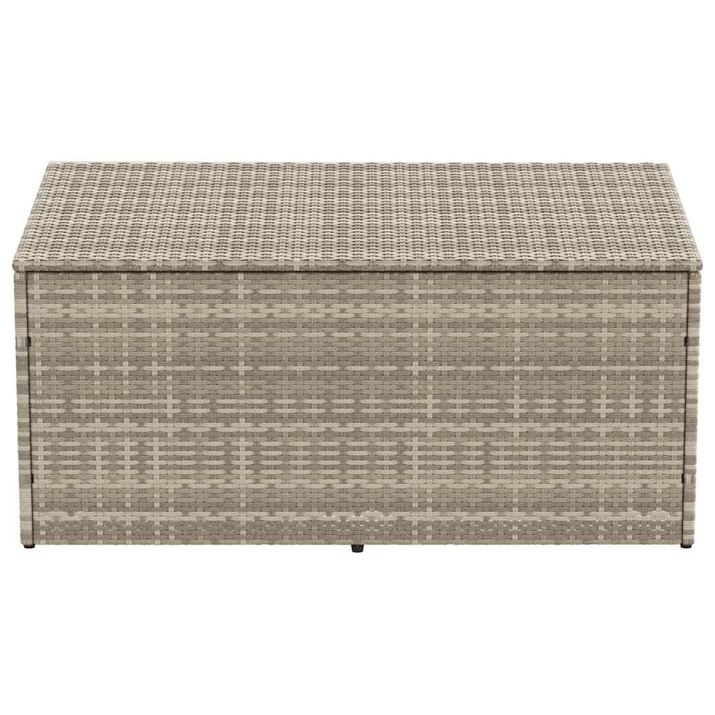 opbevaringskasse til haven 110x50x58 cm polyrattan lysegrå