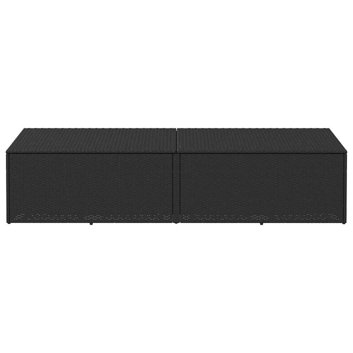opbevaringsboks til haven 220x50x58 cm polyrattan sort