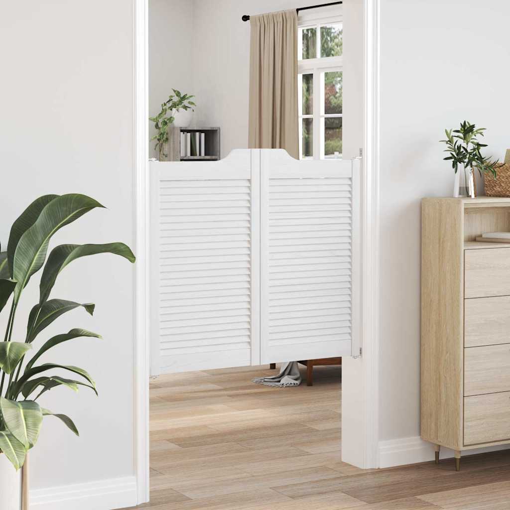 svingdøre 2-par 90x100 cm lameldesign hvid