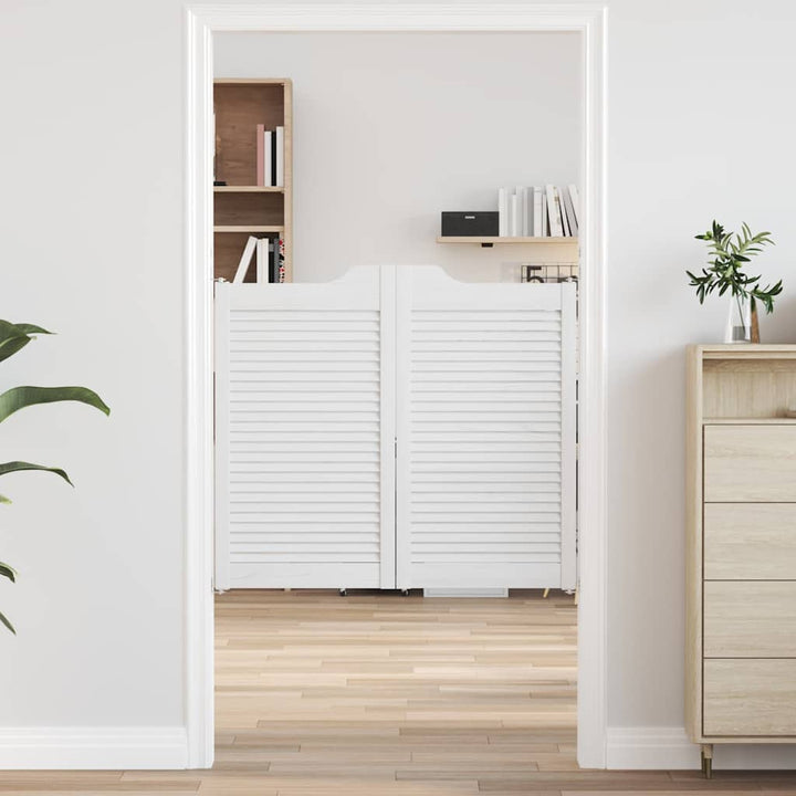 svingdøre 2-par 90x100 cm lameldesign hvid