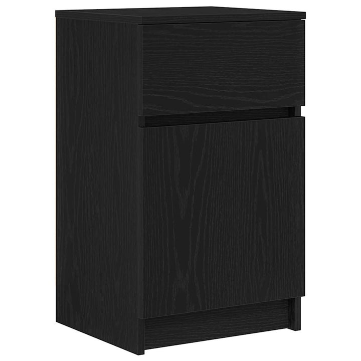 sengeborde 2 stk. 39x35x65 cm konstrueret træ sort