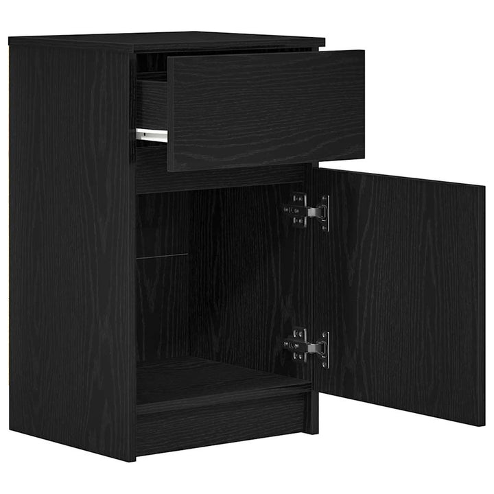sengeborde 2 stk. 39x35x65 cm konstrueret træ sort