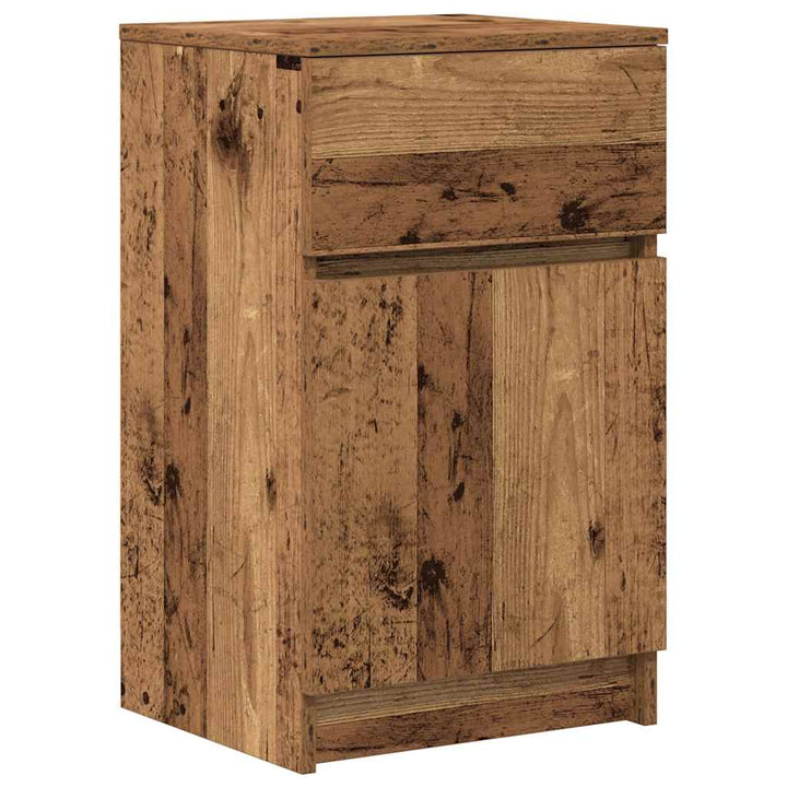 sengeskabe 2 stk. 39x35x65 cm konstrueret træ antikt træ