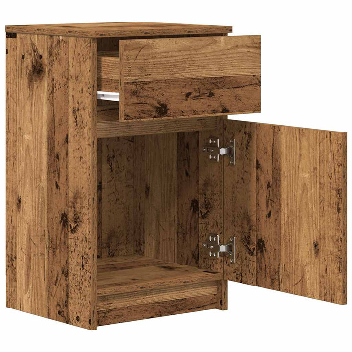sengeskabe 2 stk. 39x35x65 cm konstrueret træ antikt træ