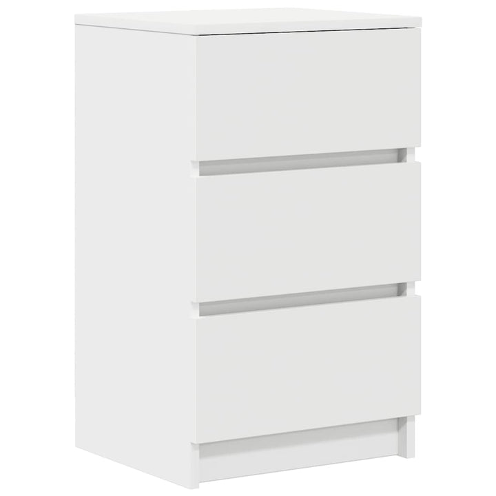 sengeborde med 3 skuffer 2 stk. 39x35x65 cm hvid
