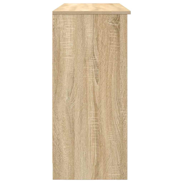 skænk med skuffe 101x35x76 cm konstrueret træ sonoma-eg