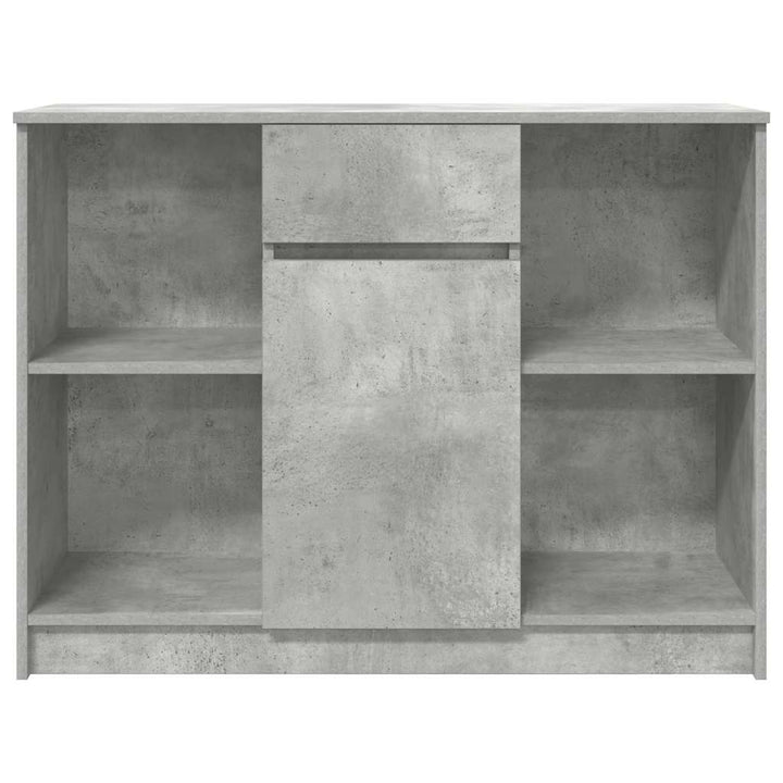 skænk med skuffe 101x35x76 cm konstrueret træ betongrå