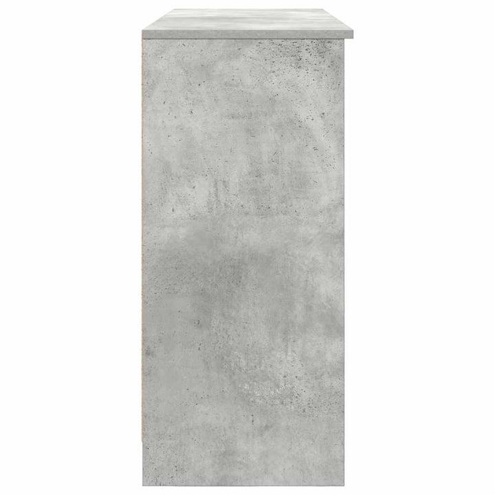 skænk med skuffe 101x35x76 cm konstrueret træ betongrå