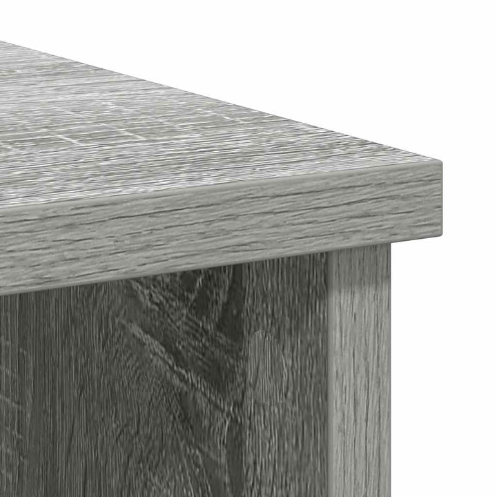 skænk med skuffe 101x35x76 cm konstrueret træ grå sonoma-eg