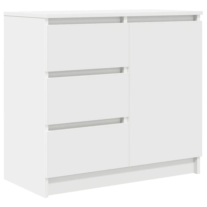skænk med skuffe 71x35x65 cm konstrueret træ hvid