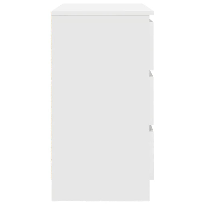 skænk med skuffe 71x35x65 cm konstrueret træ hvid