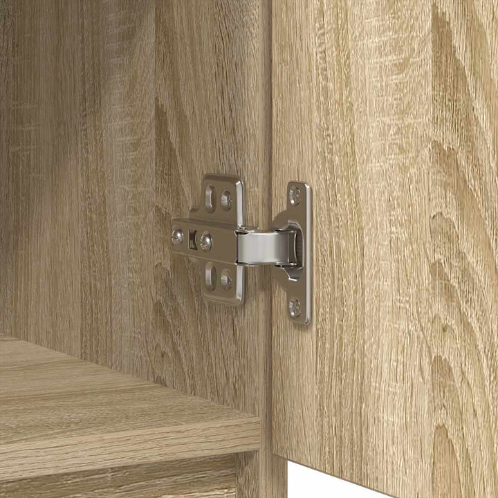 skænk med skuffe 71x35x65 cm konstrueret træ sonoma-eg