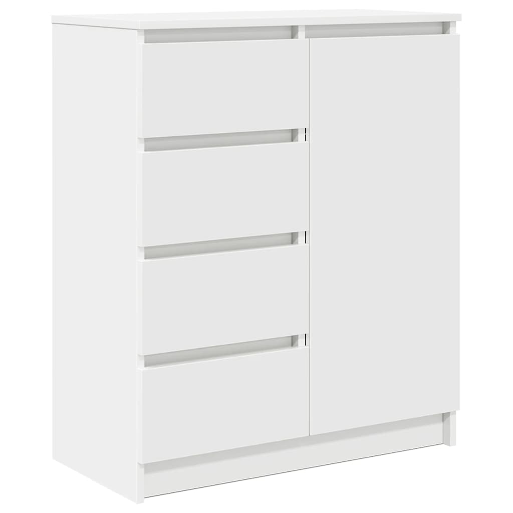 skænk med skuffer 71x35x84 cm konstrueret træ hvid