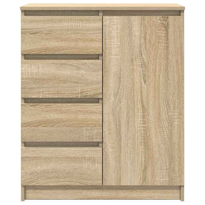 skænk med skuffer 71x35x84 cm konstrueret træ sonoma-eg