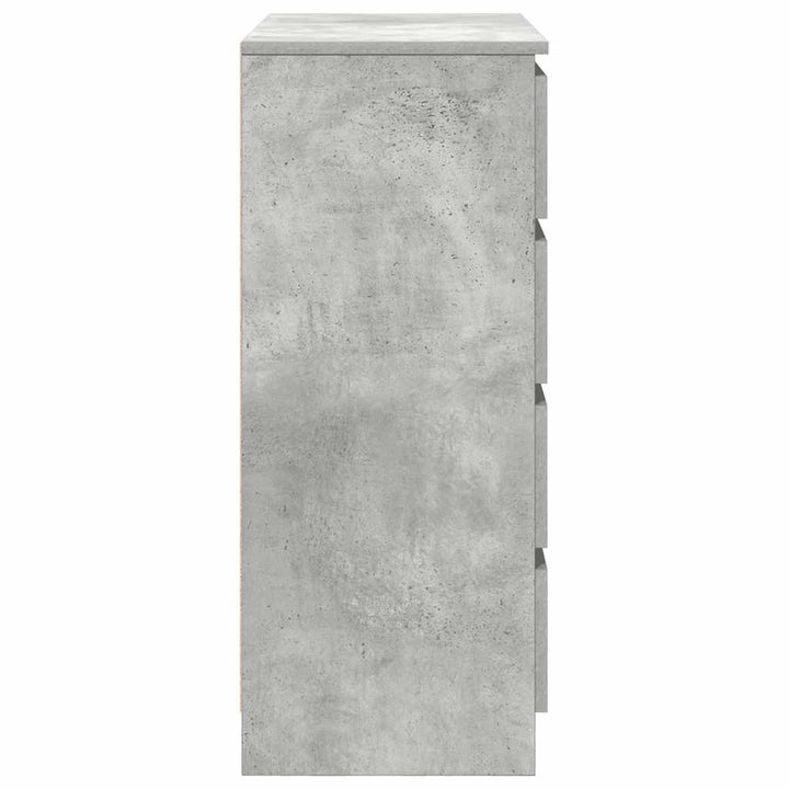 skænk med skuffer 71x35x84 cm konstrueret træ betongrå