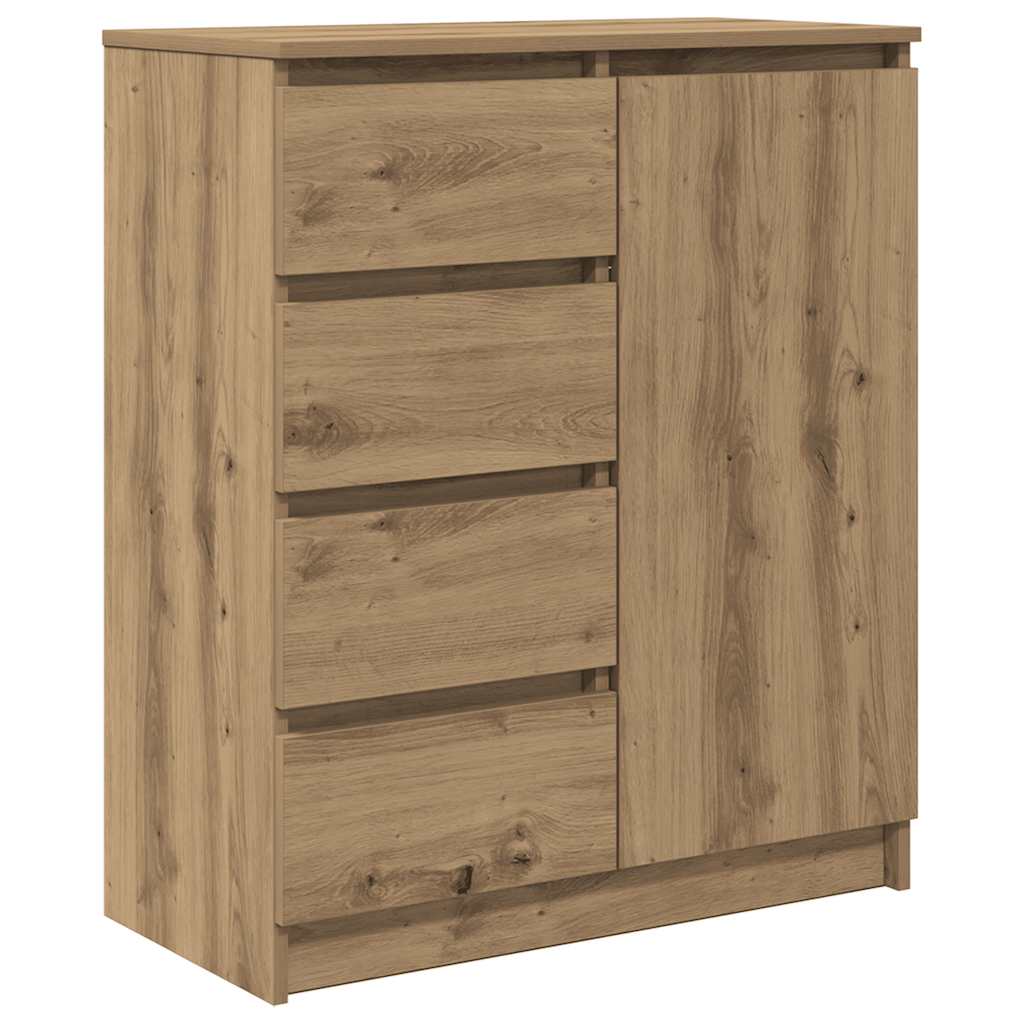 skænk med skuffer 71x35x84 cm konstrueret træ kunsteg