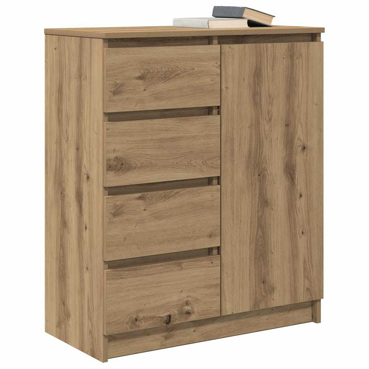 skænk med skuffer 71x35x84 cm konstrueret træ kunsteg