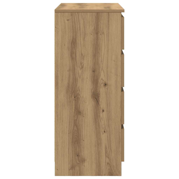 skænk med skuffer 71x35x84 cm konstrueret træ kunsteg
