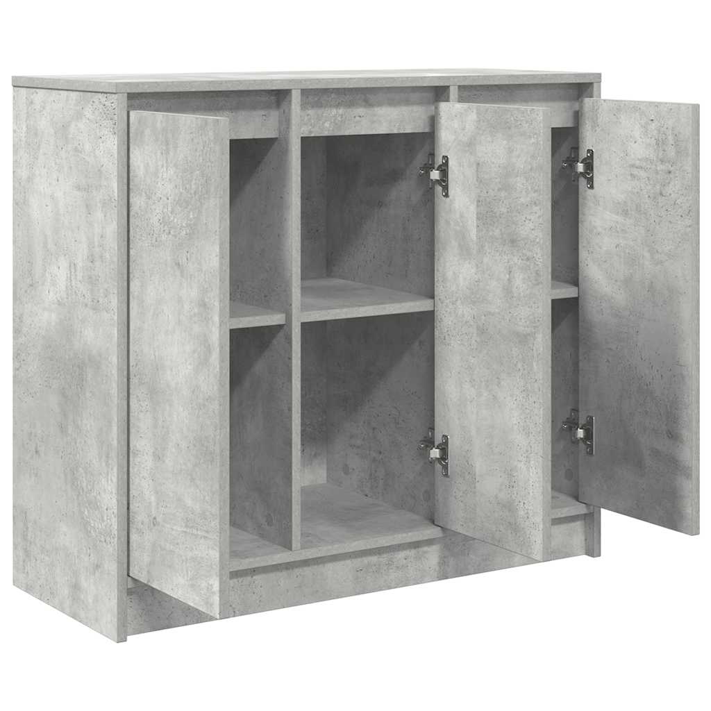 skænk 85x34x76 cm konstrueret træ betongrå
