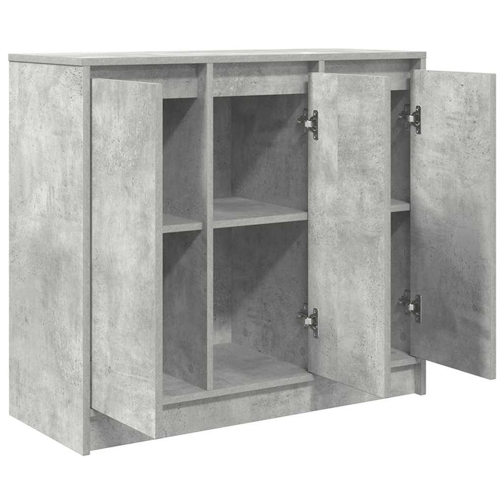 skænk 85x34x76 cm konstrueret træ betongrå