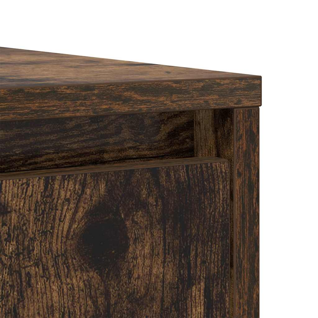skænk 85x34x76 cm konstrueret træ røget egetræsfarve