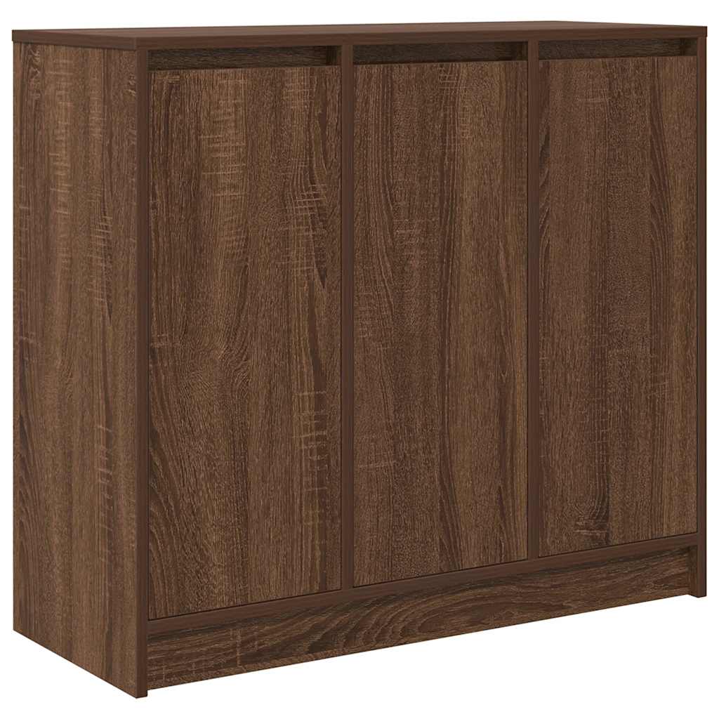 skænk 85x34x76 cm konstrueret træ brun egetræsfarve