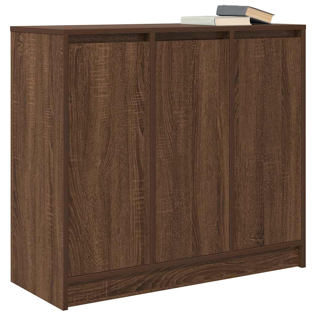 skænk 85x34x76 cm konstrueret træ brun egetræsfarve