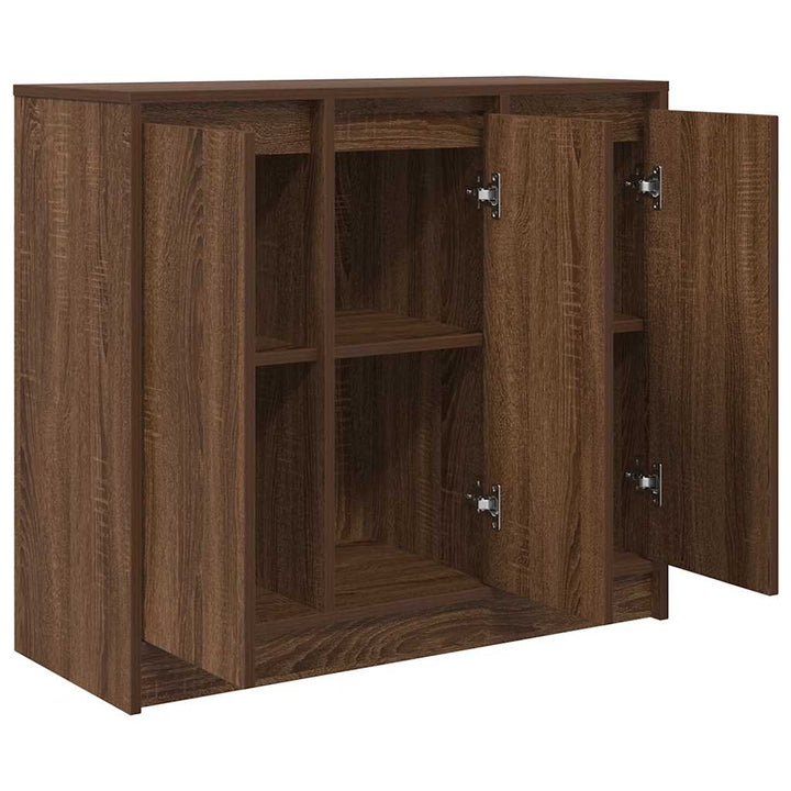 skænk 85x34x76 cm konstrueret træ brun egetræsfarve