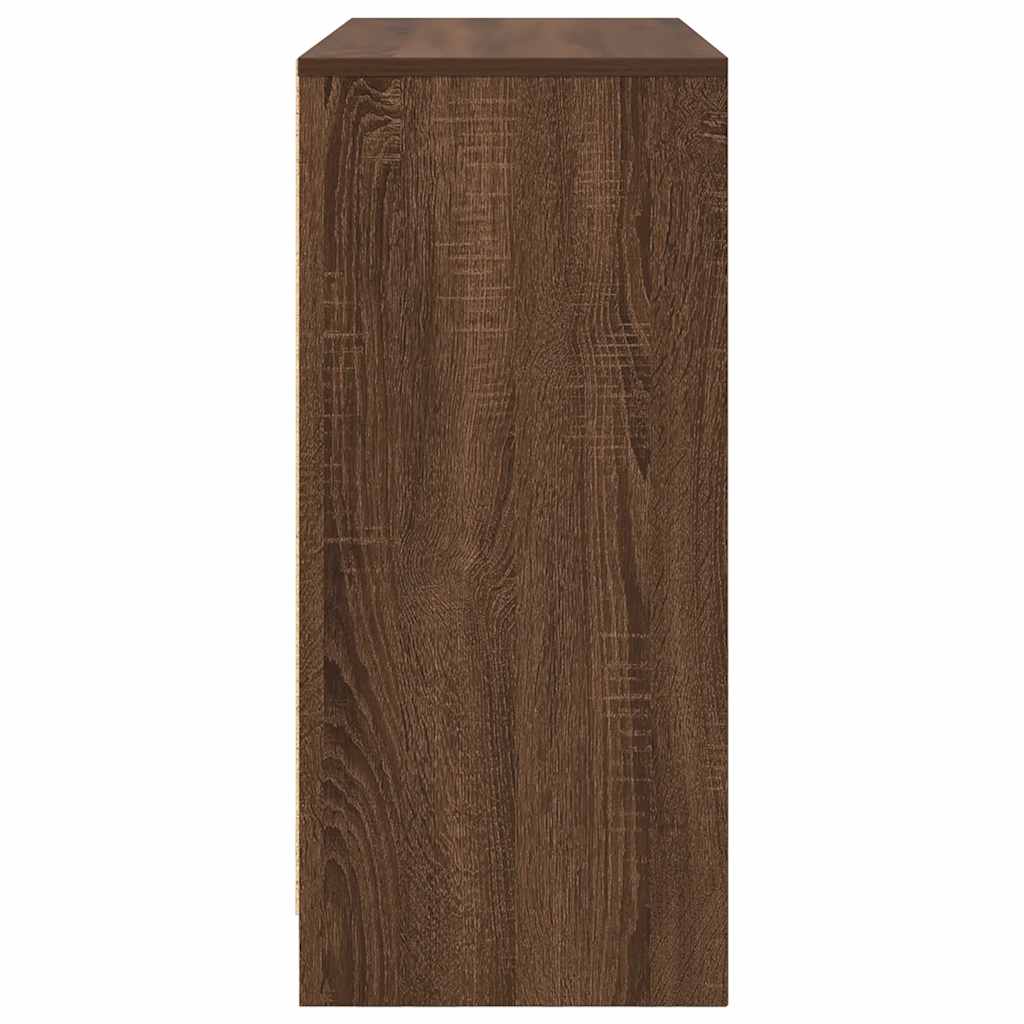 skænk 85x34x76 cm konstrueret træ brun egetræsfarve