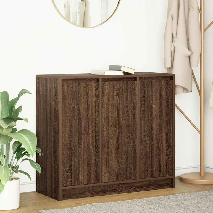 skænk 85x34x76 cm konstrueret træ brun egetræsfarve