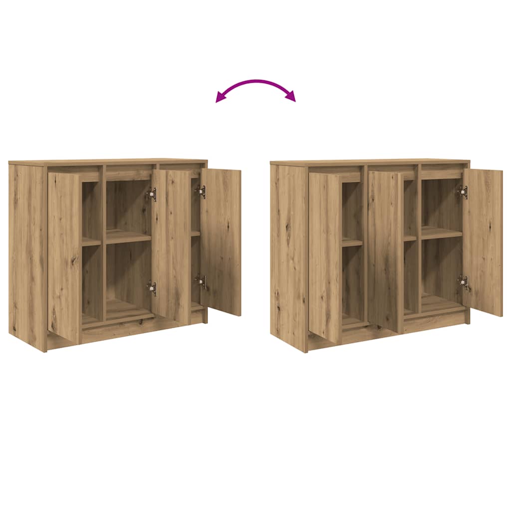 skænk 85x34x76 cm konstrueret træ kunsteg