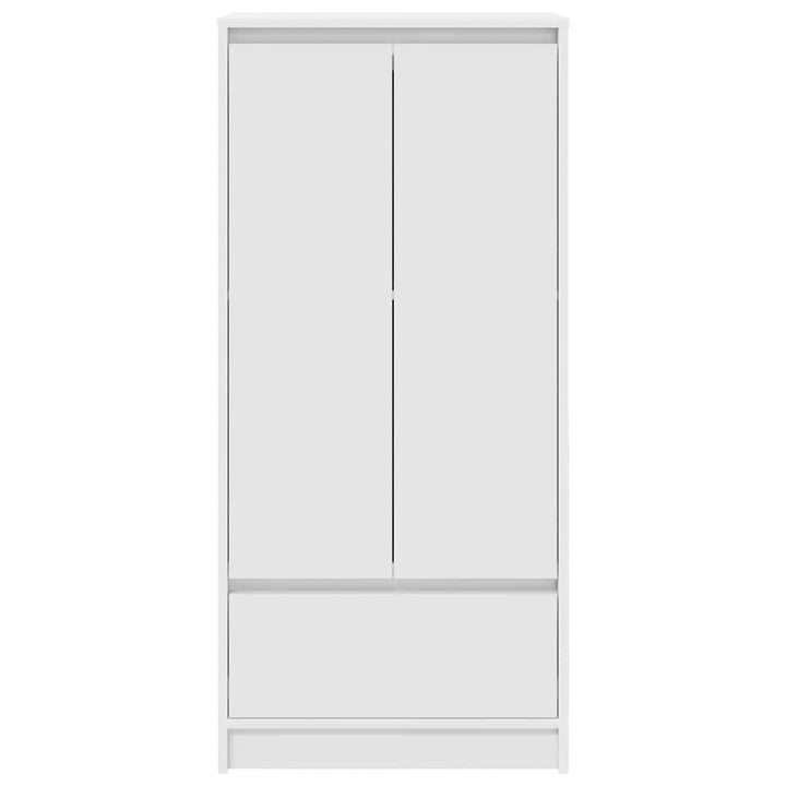 skab med skuffe 55,5x34x119,5 cm konstrueret træ hvid