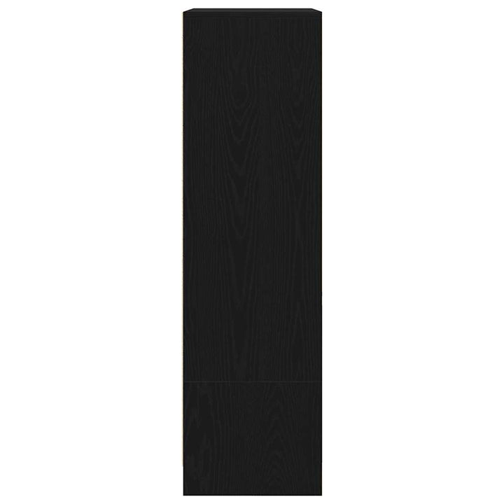 skab med skuffe 55,5x34x119,5 cm konstrueret træ sort-eg