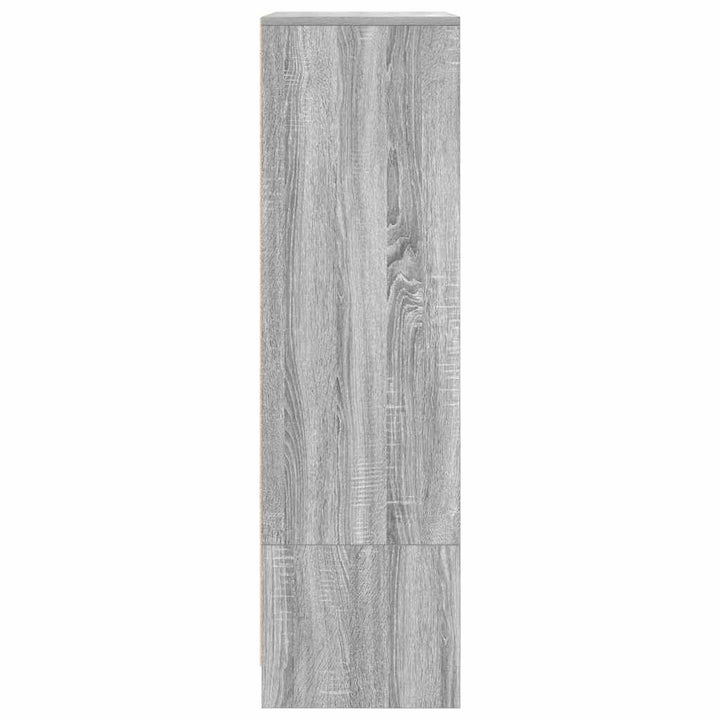 skab med skuffe 55,5x34x119,5 cm konstrueret træ grå sonoma-eg