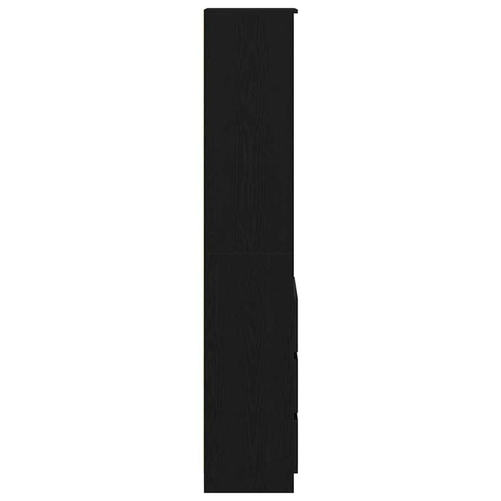 højskab 37,5x35x180 cm konstrueret træ sort egetræsfarve