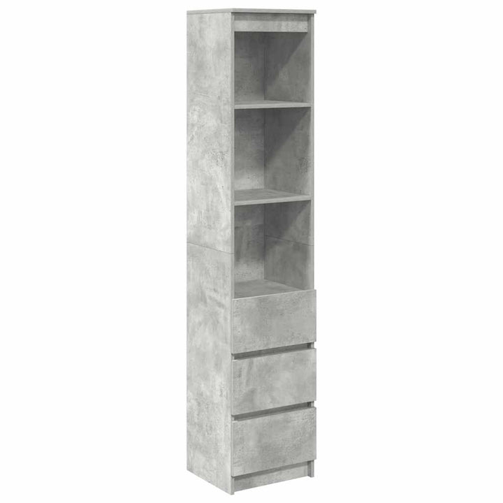 højskab 37,5x35x180 cm konstrueret træ betongrå