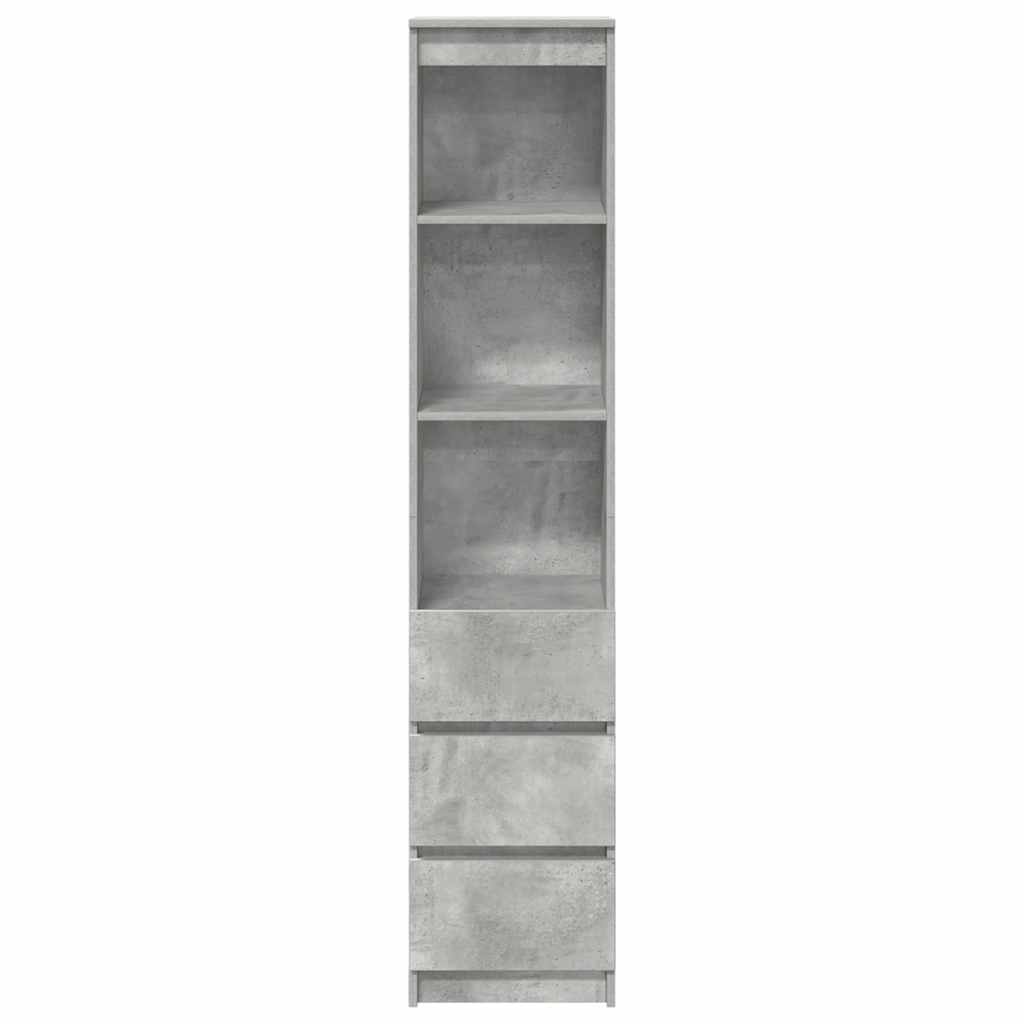 højskab 37,5x35x180 cm konstrueret træ betongrå