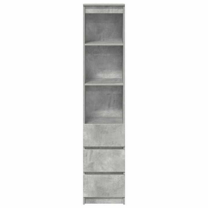 højskab 37,5x35x180 cm konstrueret træ betongrå