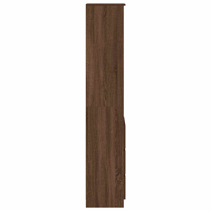 højskab 37,5x35x180 cm konstrueret træ brun egetræsfarve